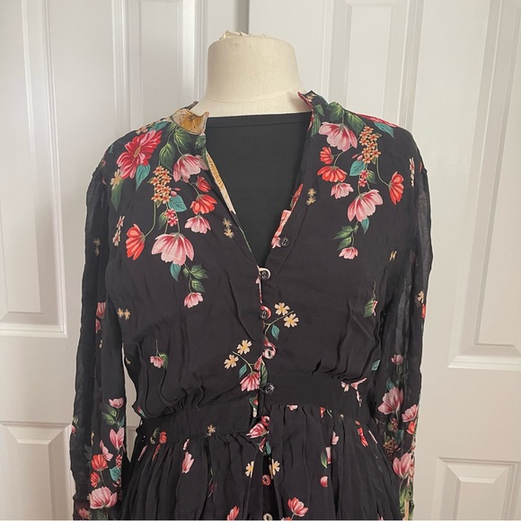 Anthroplogie Maeve Puff-Sleeve Midi Dress - Picture 5 of 6